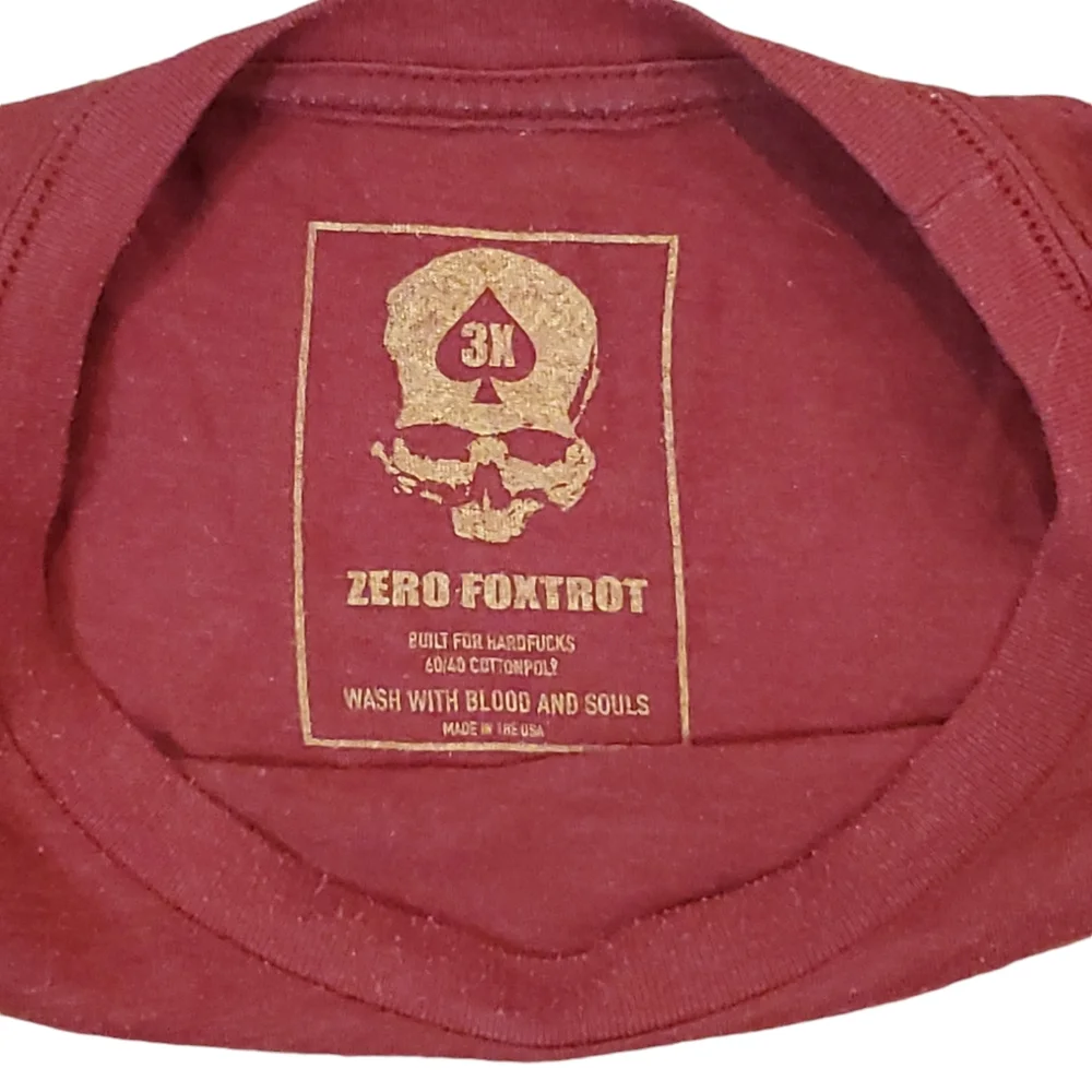 Zero Foxtrot Men's Maroon Red Winners Go Home T-shirt Size 3XL‎